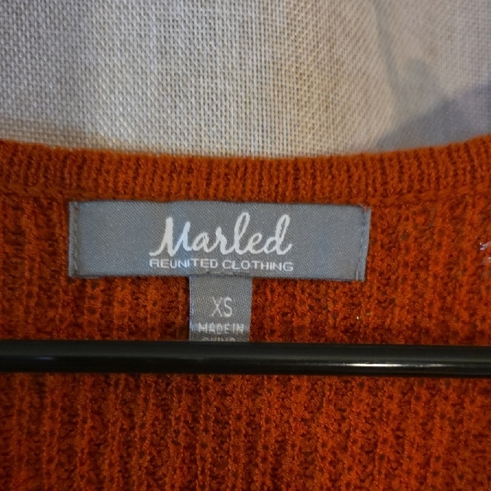 Womens Orange Sweater Tank - Picture 2 of 5